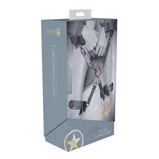 Ouch! Paris Collection Hogtie Connectors – Black Leather Restraint
