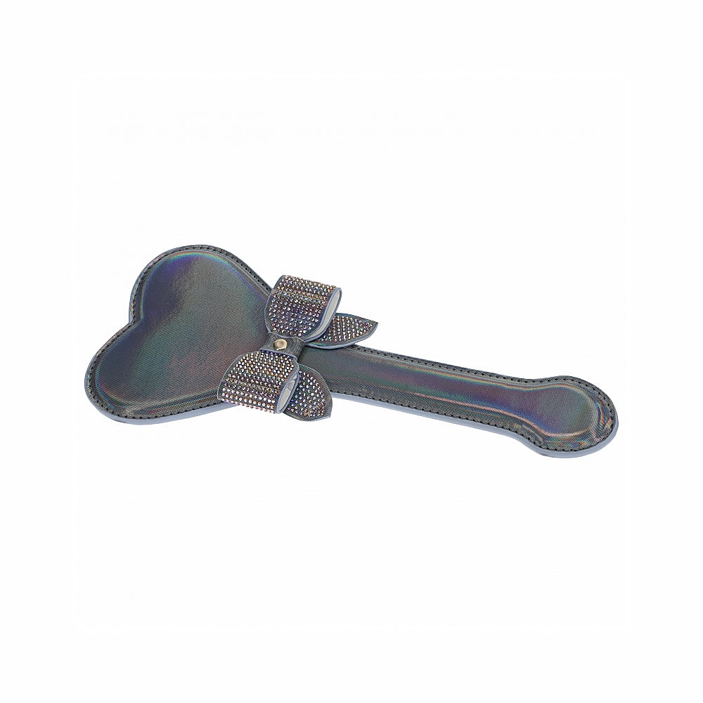 Ouch! International Paris Collection Paddle – Black Leather with Iridescent Hardware