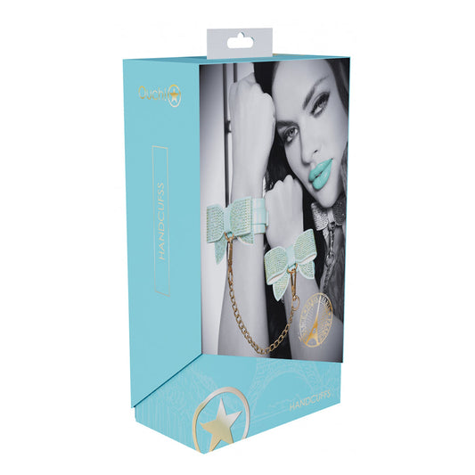 Ouch! Paris Collection Handcuffs – Blue, High-Quality Bonded Leather
