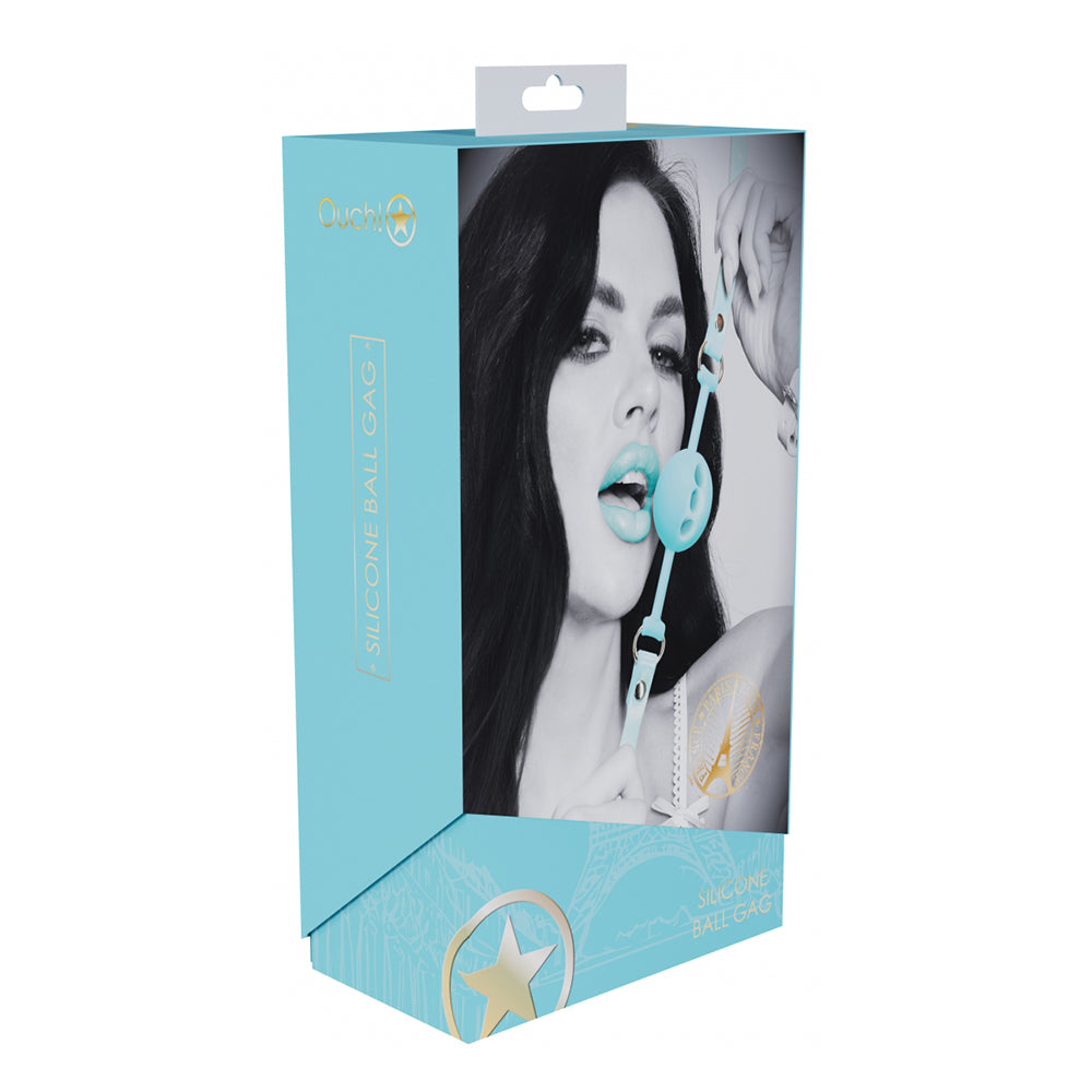 Ouch! Paris Collection Silicone Ball Gag – Blue