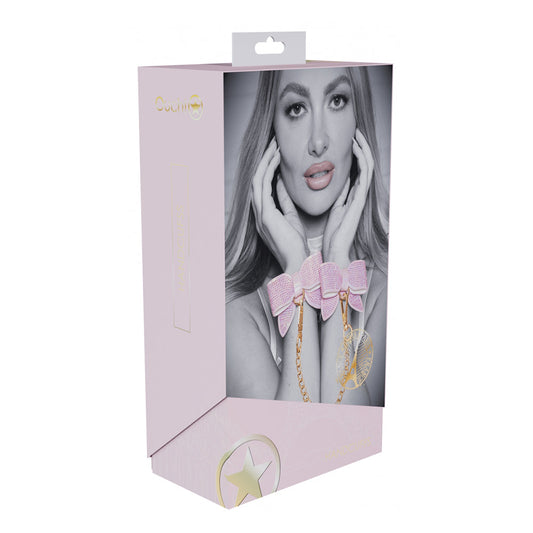 Ouch! Paris Collection Handcuffs – Light Pink, Bonded Leather