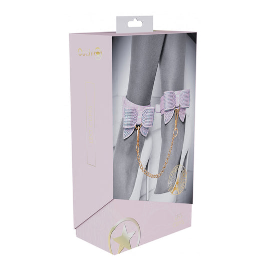 Ouch! Paris Collection Leg Cuffs – Adjustable Pink Leather Ankle Cuffs