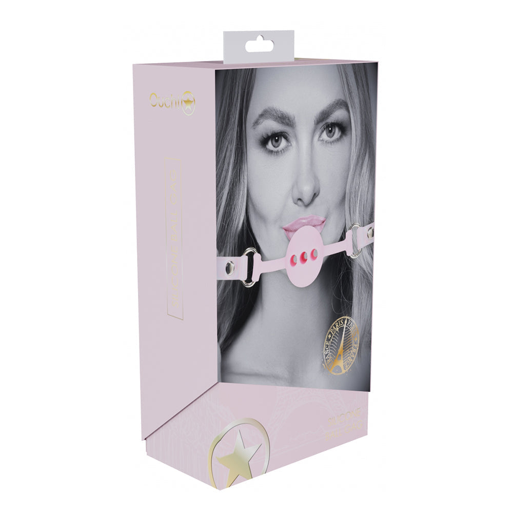 Ouch! Paris Collection Silicone Ball Gag – Light Pink