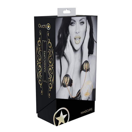 Ouch! London Collection Handcuffs – Black Bonded Leather