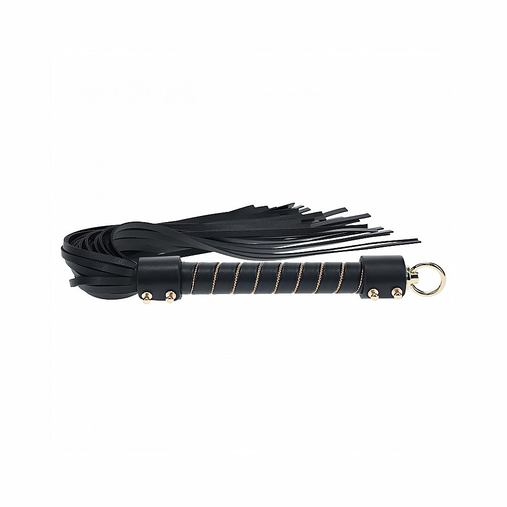 Ouch! London Collection Flogger – Black Leather Whip