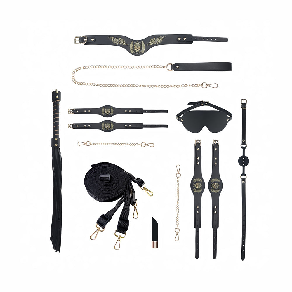Ouch! London Collection Kit – Black – Bondage Set with Accessories