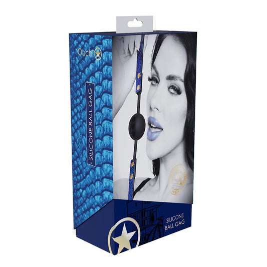 Ouch! Florence Collection Silicone Ball Gag – Blue