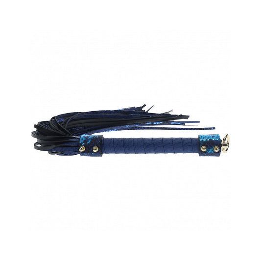 Ouch! Florence Collection Flogger – Blue – Bonded Leather