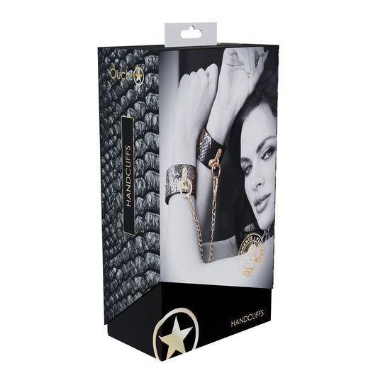 Ouch! Florence Collection Handcuffs – Black, High-Quality Bonded Leather