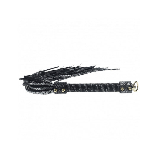 Ouch! Florence Collection Flogger – Black – Bonded Leather