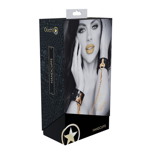 Ouch! Rome Collection Handcuffs – Black – High-Quality Bonded Leather