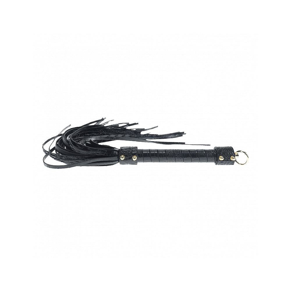 Ouch! International Rome Collection Flogger – Black – Leather