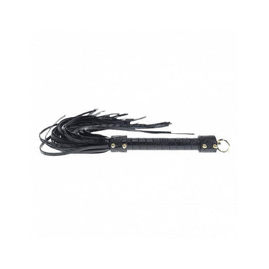 Ouch! International Rome Collection Flogger – Black – Leather