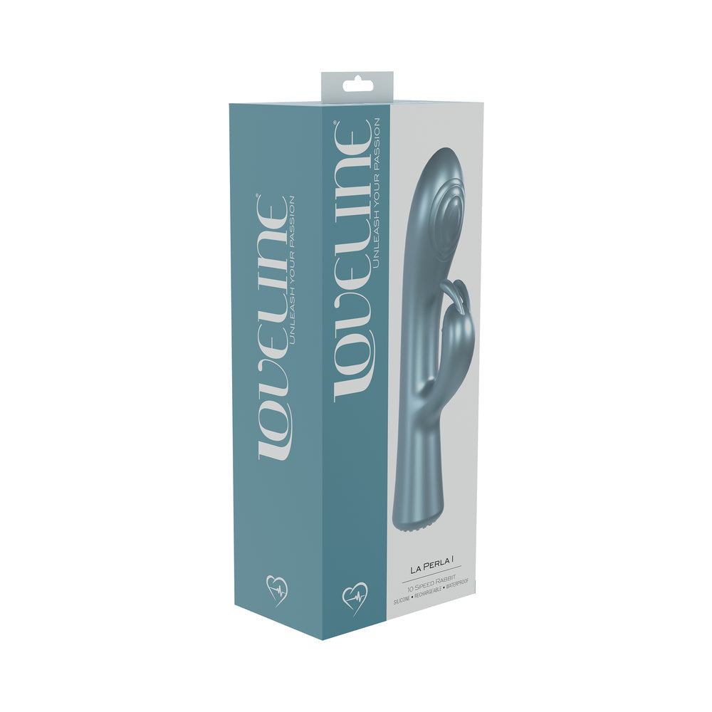 LoveLine La Perla I Rechargeable Silicone Rabbit Vibrator – Blue