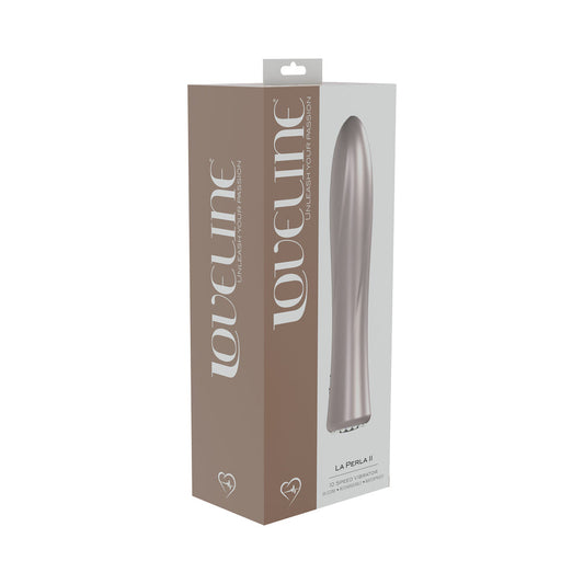 LoveLine La Perla II Rechargeable Silicone Vibrator – Light Pink