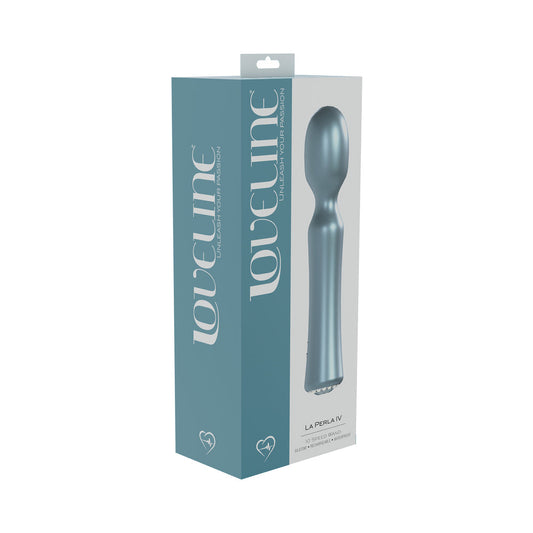 LoveLine La Perla IV Rechargeable Silicone Wand – Blue – Whisper Quiet with 10 Modes