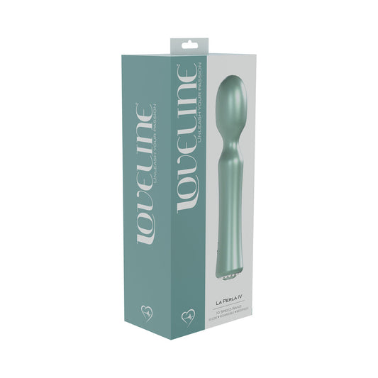 LoveLine La Perla IV Rechargeable Silicone Wand - Green - 10 Speed Modes