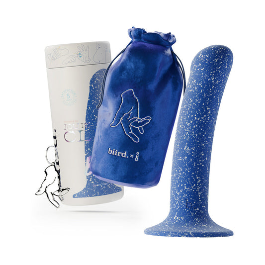 Biird Bae 5.9 in. Soft Silicone Dildo with Suction Cup Base - Splash Ivory