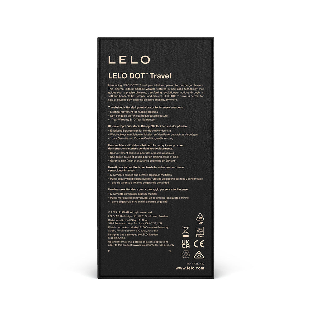 LELO DOT Travel Clitoral Pinpoint Vibrator with Infinite Loop Technology – Purple