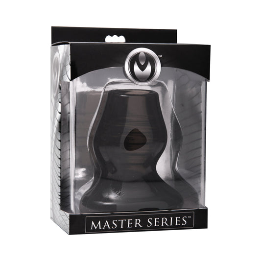 Master Series Excavate Tunnel Anal Plug – Black – Ribbed Internal Texture