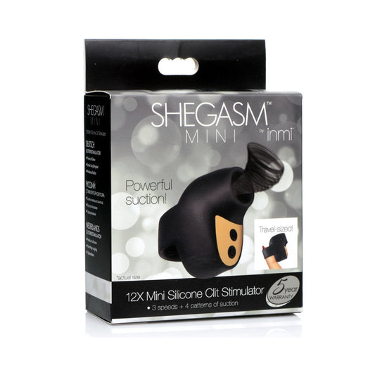 Shegasm Mini 12X Silicone Clit Stimulator – Black