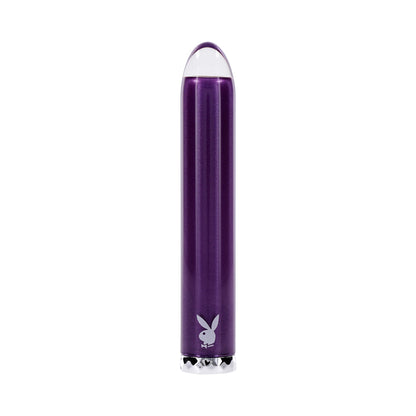 Playboy Amethyst Rechargeable Vibrating Glass Vibe – Purple