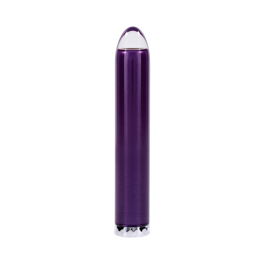Playboy Amethyst Rechargeable Vibrating Glass Vibe – Purple
