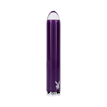 Playboy Amethyst Rechargeable Vibrating Glass Vibe – Purple