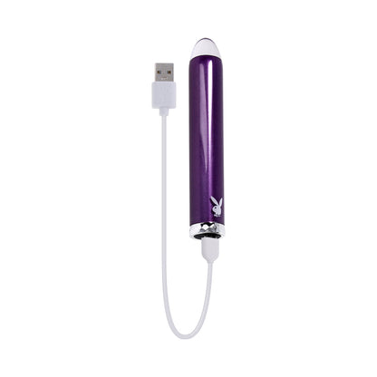 Playboy Amethyst Rechargeable Vibrating Glass Vibe – Purple