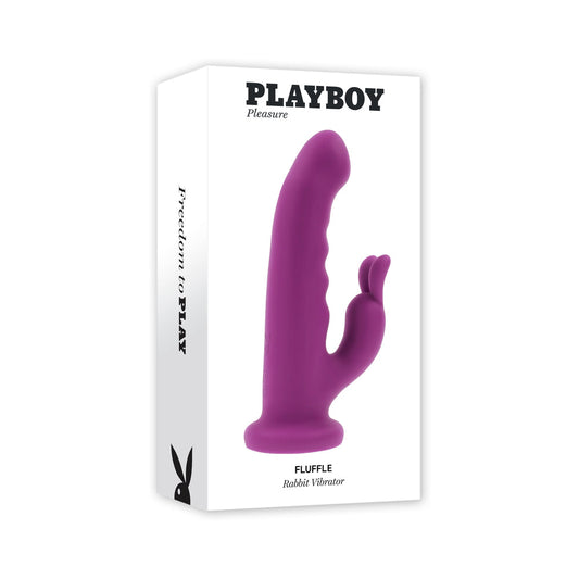 Playboy Fluffle Rechargeable Vibrating Dual Stimulator – Purple
