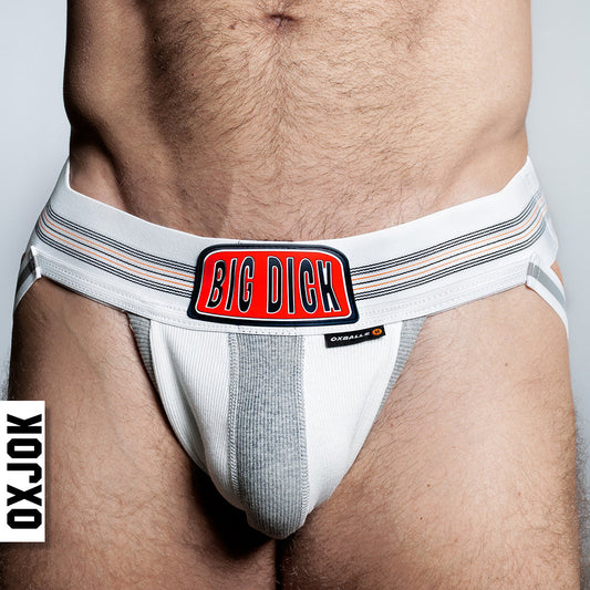 Oxballs Oxjok Bulger Pumper-Sack Slider Jock – White, Size S