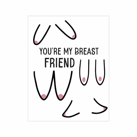 KushKards Breast Friends Naughty Greeting Card - White