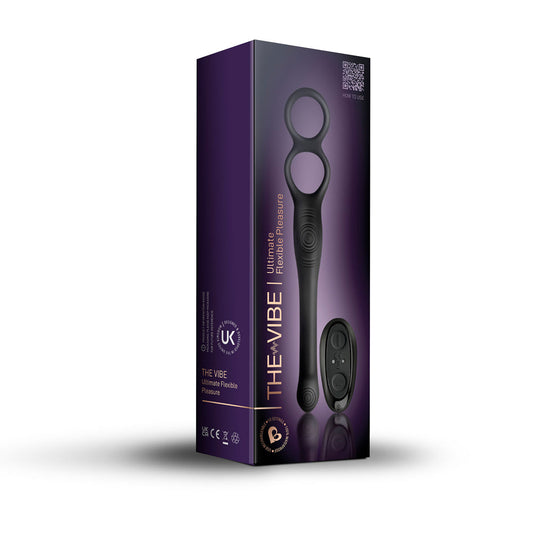 Rocks Off The-Vibe Cock Ring and Anal Stimulator – Black
