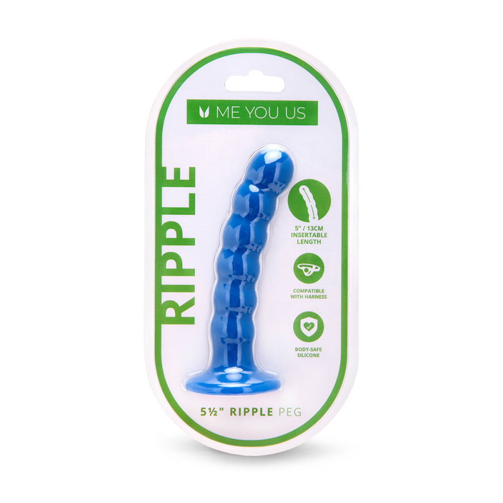 Me You Us 5.5 in. Ripple G-Spot Peg – Blue