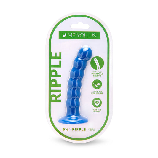 Me You Us 5.5 in. Ripple G-Spot Peg – Blue