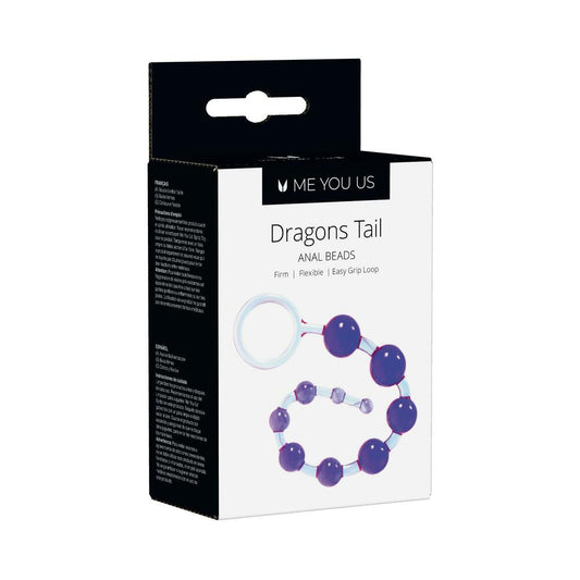 Me You Us Dragonz Tail Anal Beads – Purple – 10 in Length