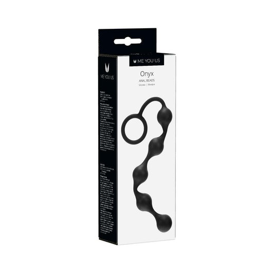 Me You Us Onyx Silicone Anal Beads – Black – Flexible Anal Pleasure