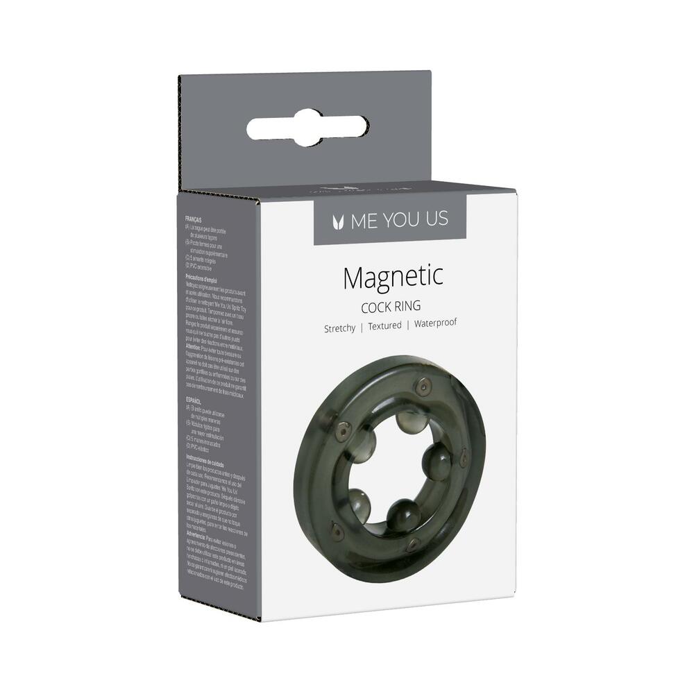 Me You Us Magnetic Cock Ring – Black – Stretchable Design