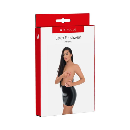 Me You Us Latex Mini Skirt – Black – Small
