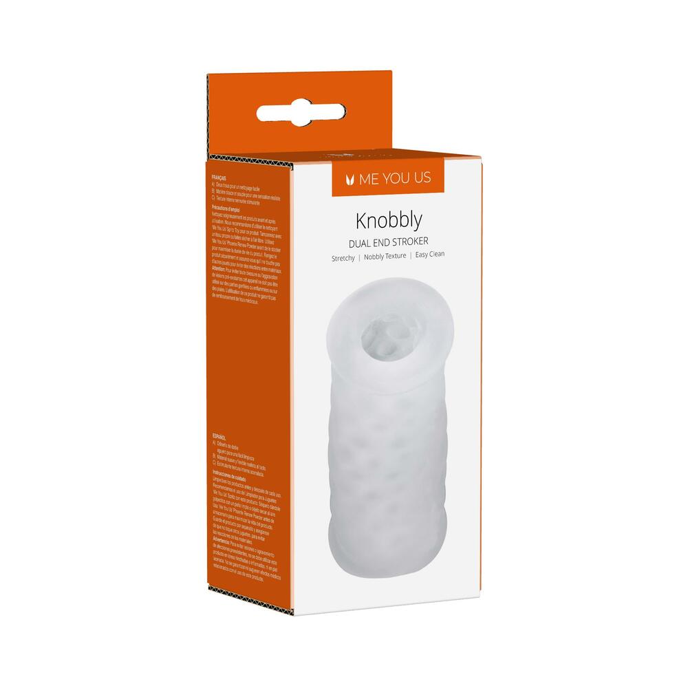 Me You Us Knobbly Dual End Stroker – Clear