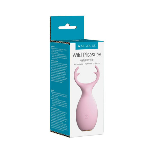 Me You Us Wild Pleasure Antlers Vibrator – Light Pink