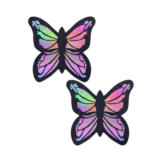 Pastease Butterfly Rainbow Twinkle Velvet Full Breast Covers – Enhanced Support and Comfort