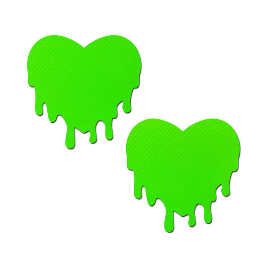 Pastease Neon Green Melty Heart Nipple Pasties – Green