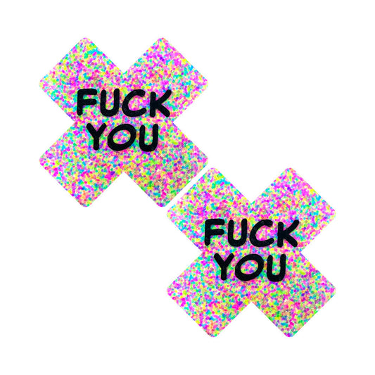 Neva Nude F*ck You Sprankles 3D Neon Nipple Pasties – Multi-Color