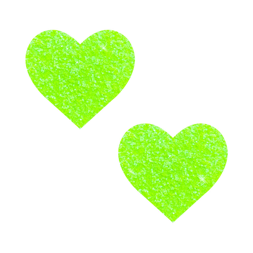 Neva Nude Super Sparkle Lemon Lime Blacklight Glitter Nipple Pasties – Green