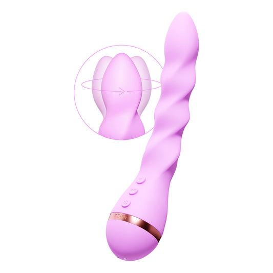 VUSH Siren Twist Vibrator – Light Purple – Multi-Use for Internal and External Stimulation