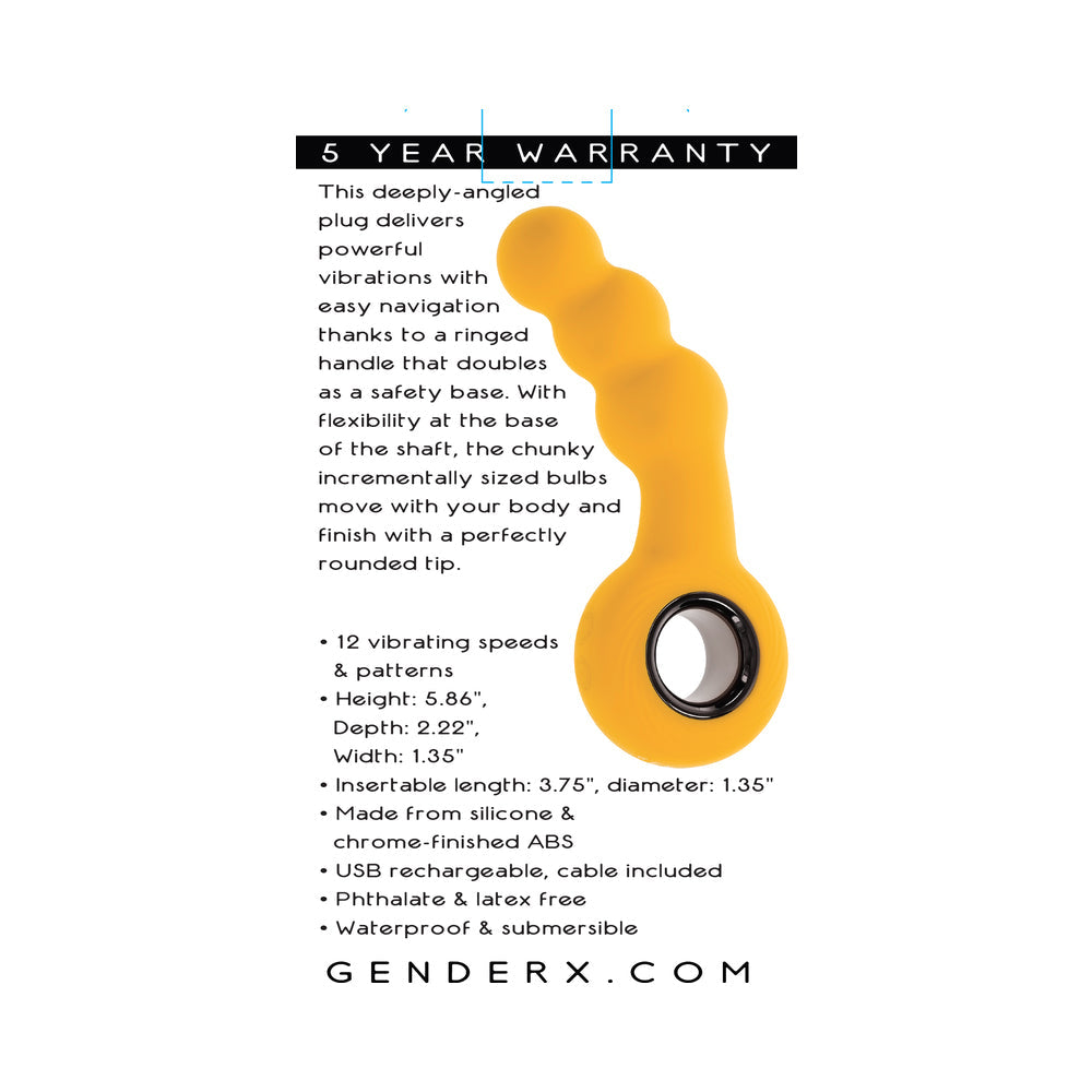Gender X Bumble Rechargeable Silicone Vibrating Plug – Yellow