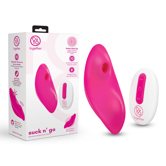 Together Suck n' Go Remote-Controlled Stimulator - Hot Pink