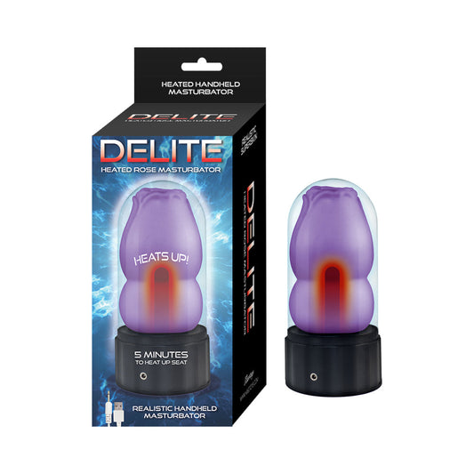 Nasstoys Delite Heated Rose Masturbator – Purple – Realistic Texture with Heating Function