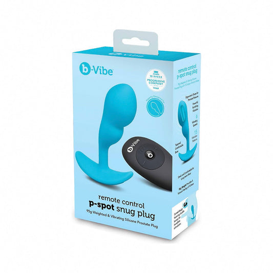 b-Vibe Remote Control P-Spot Snug Plug Small – Blue
